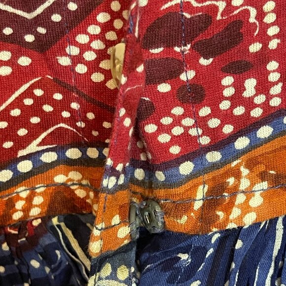 Vtg No Boundaries Women Colorful Rainbow Southwestern Tribal Maxi Shirt Dress M - Picture 6 of 12